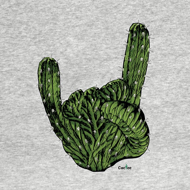 Rock on Cactus Hand 'The Sign of the Horns' by Cactee